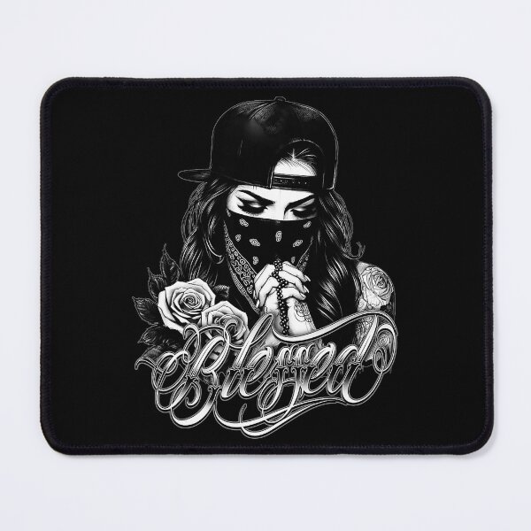 Item preview, Blessed Chicano Girl Tattoo Style Illustration designed and sold by Modaozushi216.