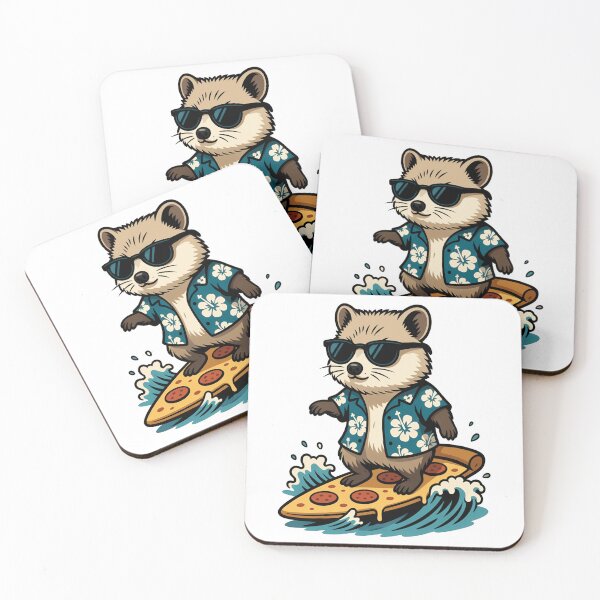 Item preview, Surfing Quokka on Pizza Slice Cartoon designed and sold by k3rstman1.