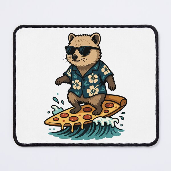 Item preview, Funny Quokka Surfing Pizza Slice Tropical Vibes designed and sold by k3rstman1.