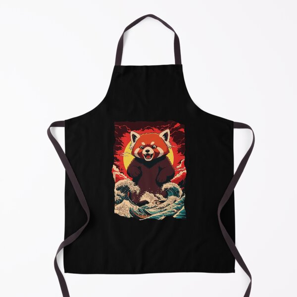 Item preview, Red Panda Japanese Wave Ukiyo-e Style Animal Illustration designed and sold by JEFDodsonArt.