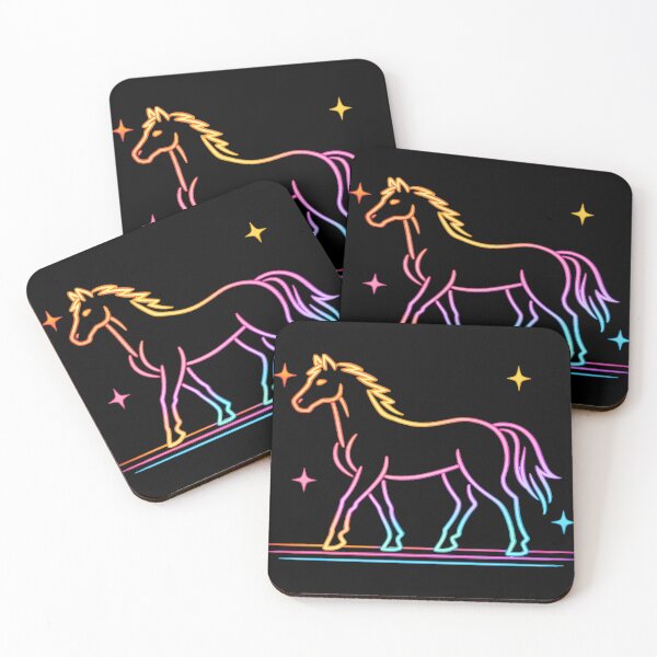 Item preview, Retro Neon Moonlight Horse | NickerStickers®  on Redbubble designed and sold by NickerStickers.