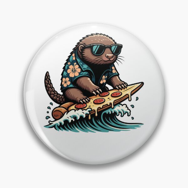 Item preview, Cool Surfing Groundhog Pizza Slice Hawaiian Shirt designed and sold by k3rstman1.