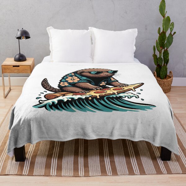 Item preview, Cool Surfing Groundhog Pizza Slice Hawaiian Shirt designed and sold by k3rstman1.