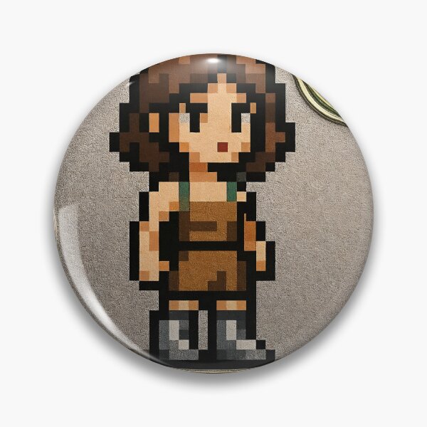 Item preview, A pixelated character on a legendary bitcoin badge on transparent background designed and sold by Creative88Art.