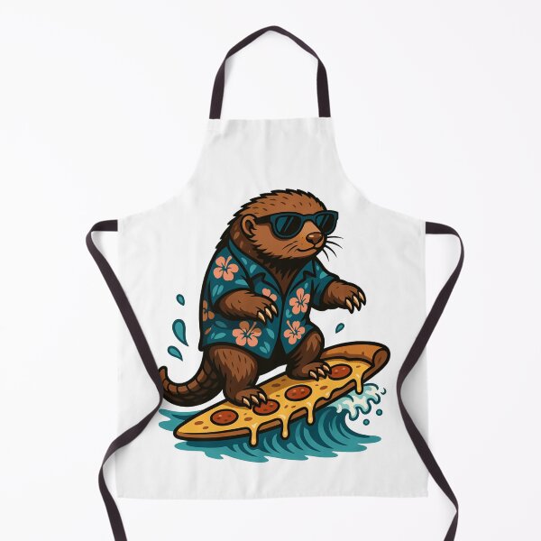 Item preview, Cool Groundhog Surfing on Pepperoni Pizza Slice designed and sold by k3rstman1.