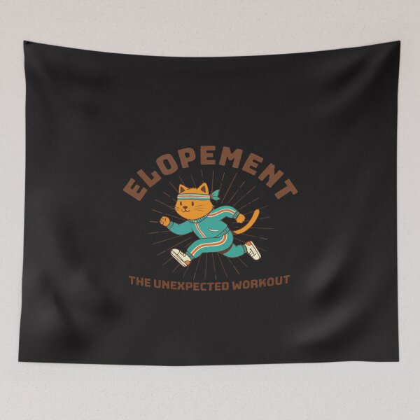 Item preview, Funny Elopement The Unexpected Workout Cat – Cute Wedding Humor Gift designed and sold by kiralynstration.