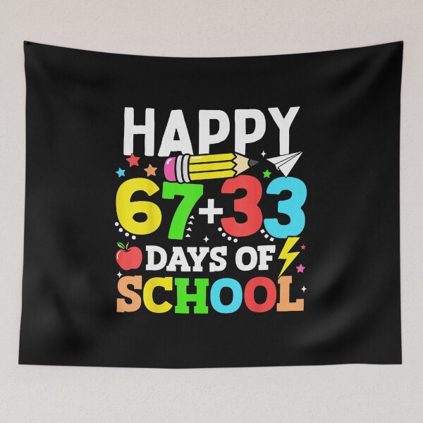 Item preview, Happy 67 + 33 Days of School Funny Math Celebration designed and sold by gladysenglish.