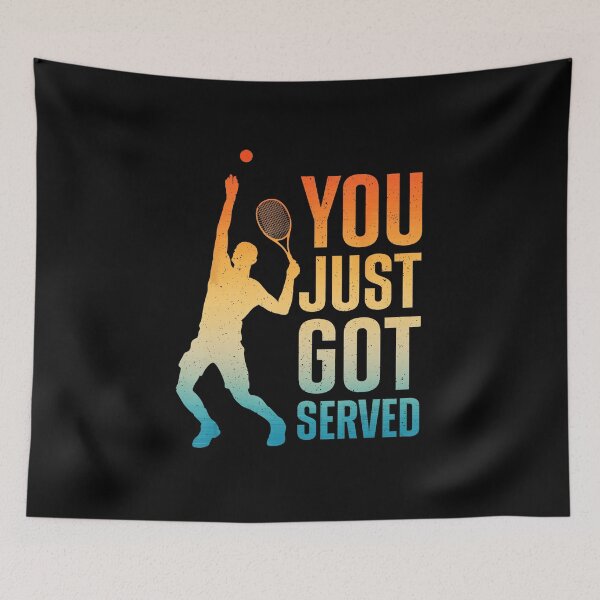 Item preview, You Just Got Served Tennis Player Silhouette Quote designed and sold by WayTBeenkenArt.