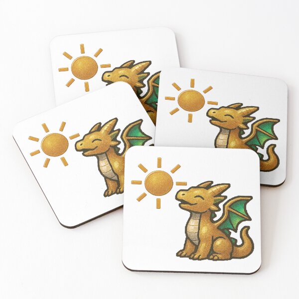 Item preview, A happy dragon sitting under the sun on transparent background designed and sold by Creative88Art.