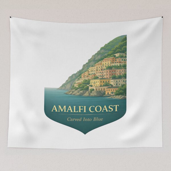 Item preview, Amalfi Painted Along Cliffs designed and sold by EdvvinStudios.
