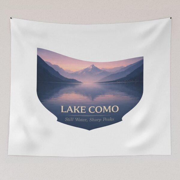 Item preview, Lake Como Mirrors Quiet Peaks designed and sold by EdvvinStudios.