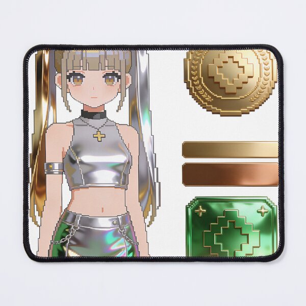 Item preview, A cartoon woman in a shiny outfit with gold accessories on transparent background designed and sold by Creative88Art.