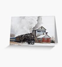 Pere Marquette 1225 Passes the Michigan Bean Company Greeting Card