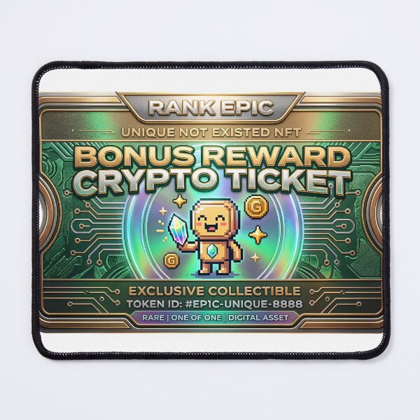 Item preview, A crypto bonus reward ticket on transparent background designed and sold by Creative88Art.