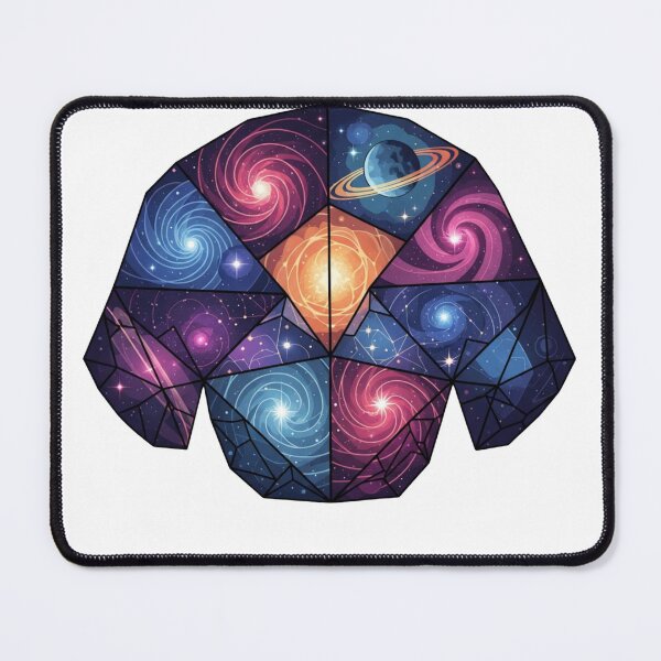 Item preview, Geometric Cosmic Crystal Galaxy Art designed and sold by Dzblack.