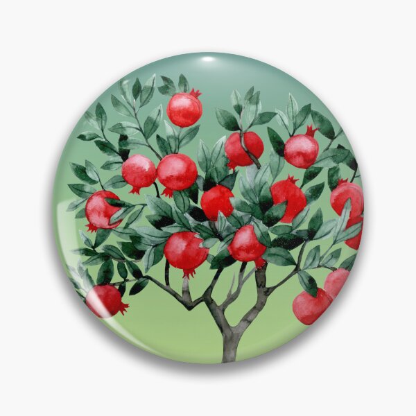 Item preview, Pomegranate Tree Botanical Print — Green Moon Watercolour Poster designed and sold by PetaleetPalette.
