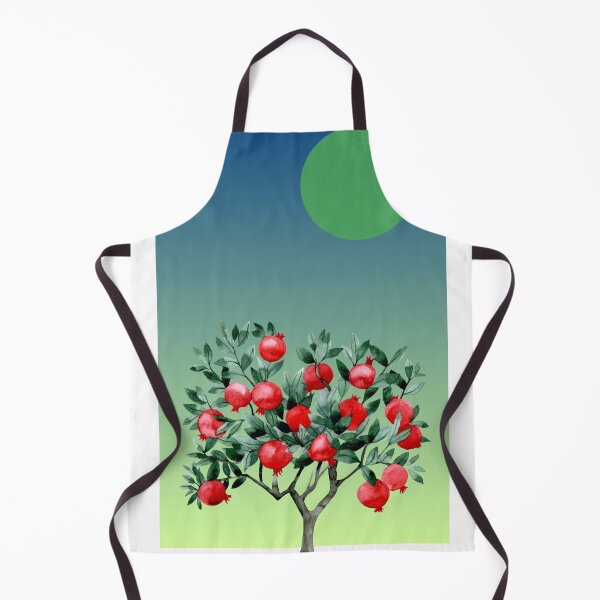 Item preview, Pomegranate Tree Botanical Print — Green Moon Watercolour Poster designed and sold by PetaleetPalette.
