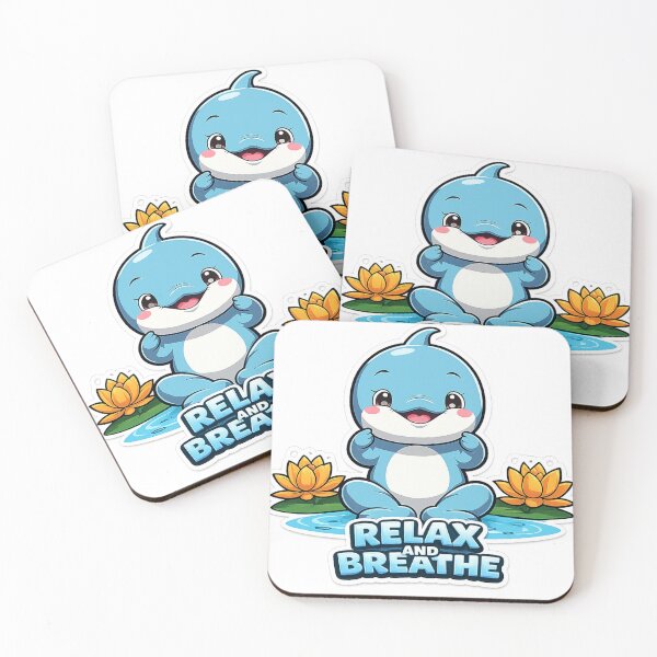 Item preview, Cute Zen Dolphin Meditation Cartoon designed and sold by AleksKos.