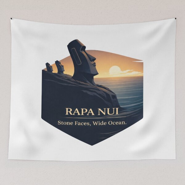 Item preview, Rapa Nui Faces Guard the Horizon designed and sold by EdvvinStudios.