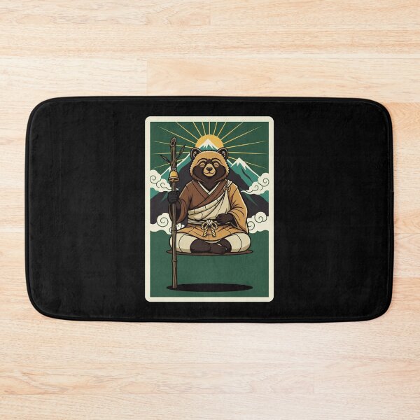 Item preview, Zen Bear Monk Japanese Mountain Meditation Illustration designed and sold by JordynLadukeg65.