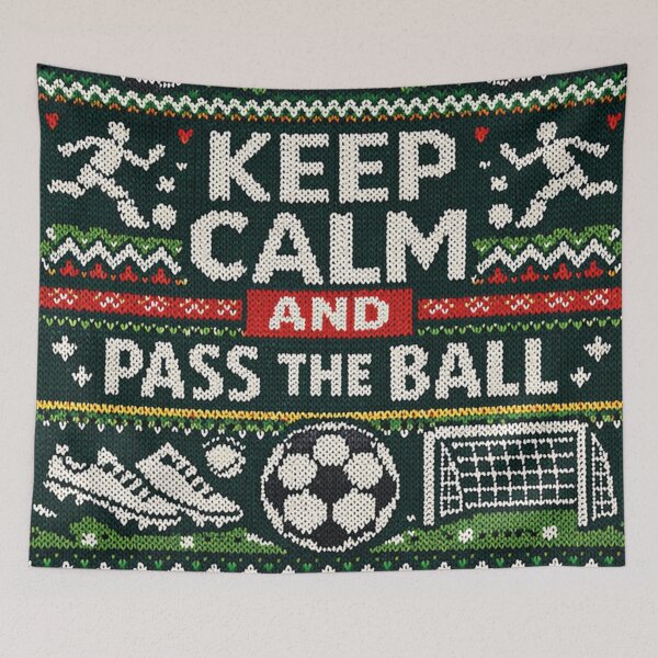 Item preview, Keep Calm and Pass the Ball Football Knitting Pattern designed and sold by Mauswohn.