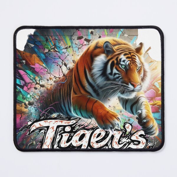 Item preview, Tiger Breaking Through Wall – Powerful Dynamic Animal Artwork designed and sold by Sweet Dreams & Fantasia.