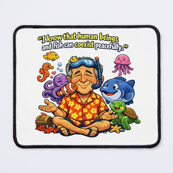 Item preview, Human beings and fish can coexist peacefully quote designed and sold by UNK-Fatigues.