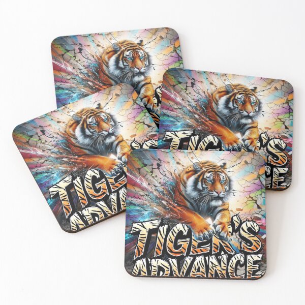 Item preview, Tiger Breaking Through Wall – Powerful Dynamic Animal Artwork designed and sold by Sweet Dreams & Fantasia.