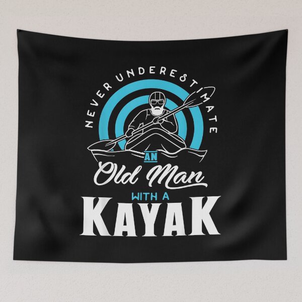 Item preview, Never Underestimate an Old Man with a Kayak designed and sold by Cheesymatiion.