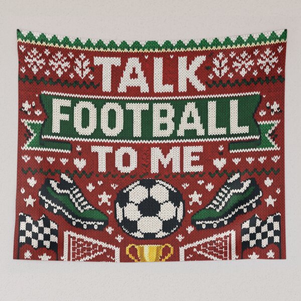 Item preview, Talk Football To Me Football Knitting Pattern Retro Look designed and sold by Mauswohn.