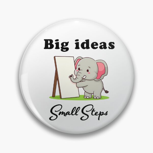 Item preview, "Big Ideas, Small Steps" elephant animal dreams design designed and sold by TR_fairydesigns.