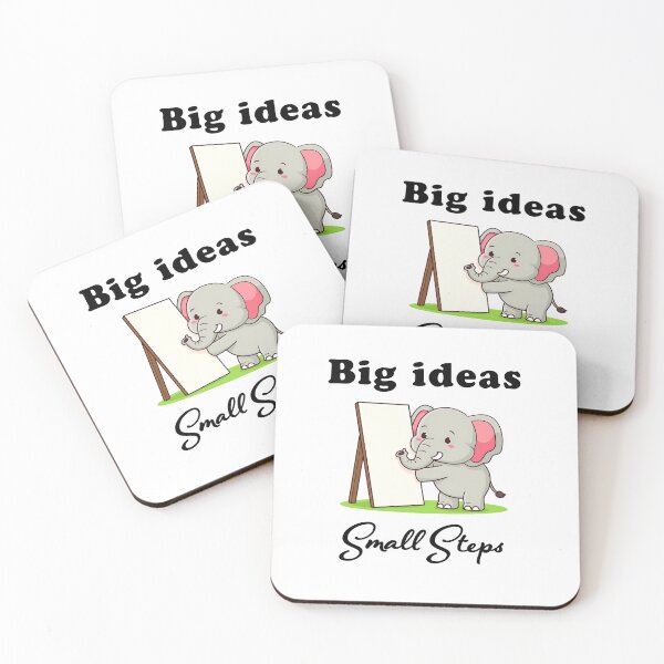Item preview, "Big Ideas, Small Steps" elephant animal dreams design designed and sold by TR_fairydesigns.