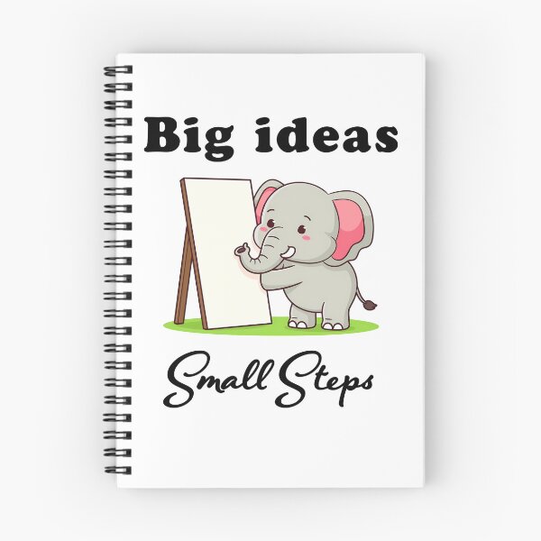 Item preview, "Big Ideas, Small Steps" elephant animal dreams design designed and sold by TR_fairydesigns.