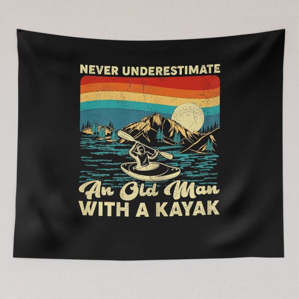 Item preview, Vintage Never Underestimate An Old Man With A Kayak Kayaking designed and sold by Cheesymatiion.