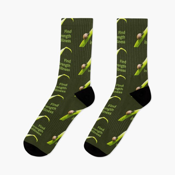 Item preview, Strength in silence - mindfulness with snail on a blade of grass designed and sold by Katja LebenFreude.