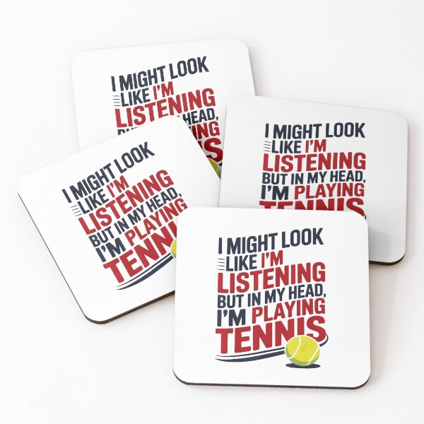 Item preview, I Might Look Like I'm Listening Tennis Player Humor designed and sold by WayTBeenkenArt.