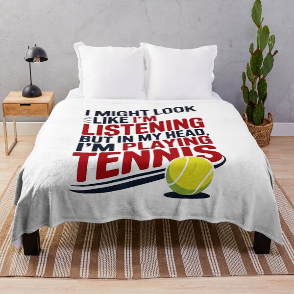 Item preview, I Might Look Like I'm Listening Tennis Player Humor designed and sold by WayTBeenkenArt.
