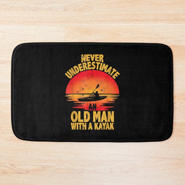 Item preview, Never underestimate an old man with a kayak quote funny designed and sold by Cheesymatiion.