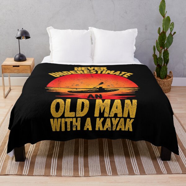 Item preview, Never underestimate an old man with a kayak quote funny designed and sold by Cheesymatiion.