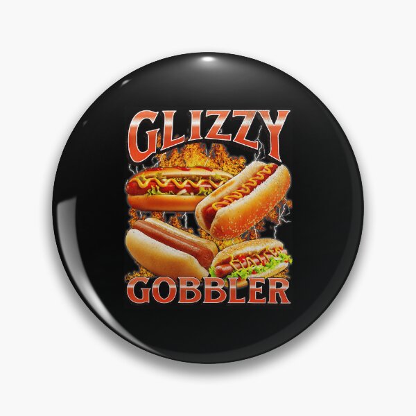 Item preview, Glizzy Gobbler Funny Hot Dog Meme Illustration designed and sold by tadmercado.