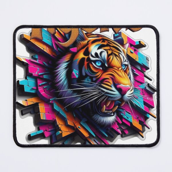 Item preview, Tiger Breaking Through Wall – Powerful Dynamic Animal Artwork designed and sold by Sweet Dreams & Fantasia.
