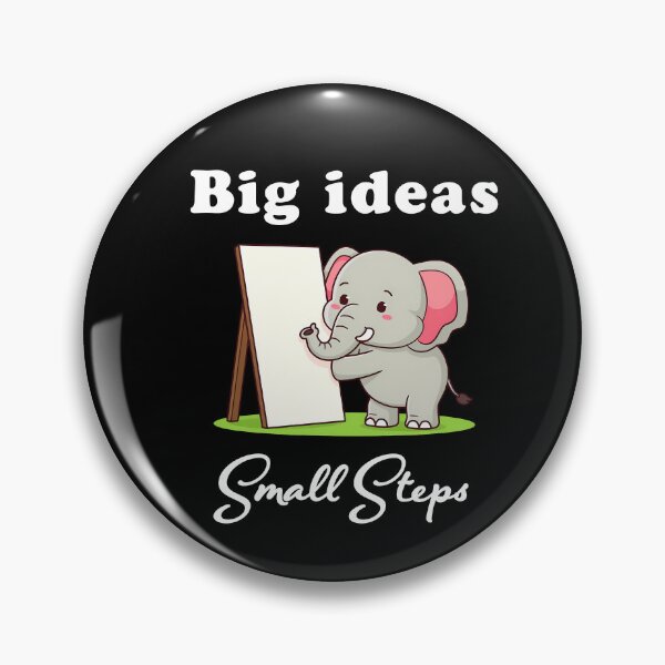 Item preview, "Big Ideas, Small Steps" elephant animal dreams design designed and sold by TR_fairydesigns.
