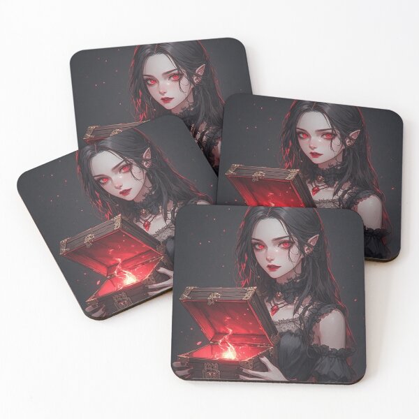 Item preview, Vampire with chest and magic fire designed and sold by ArtsJulian.