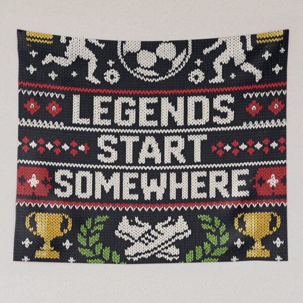 Item preview, Legends Start Somewhere Football Knitting Pattern Design designed and sold by Mauswohn.