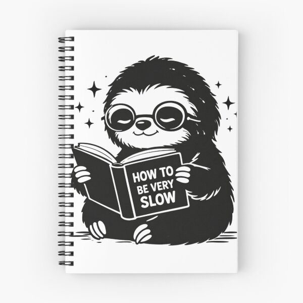 Aperçu de l'œuvre Paresseux lisant un livre créée et vendue par LoopyPop.
