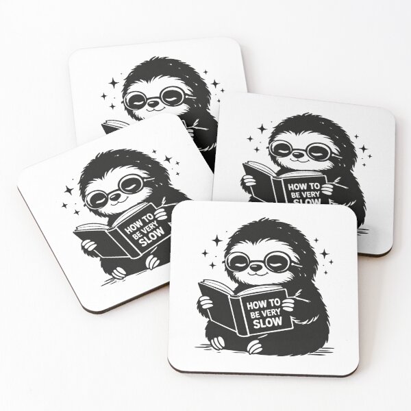 Item preview, Sloth reading a book  designed and sold by LoopyPop.