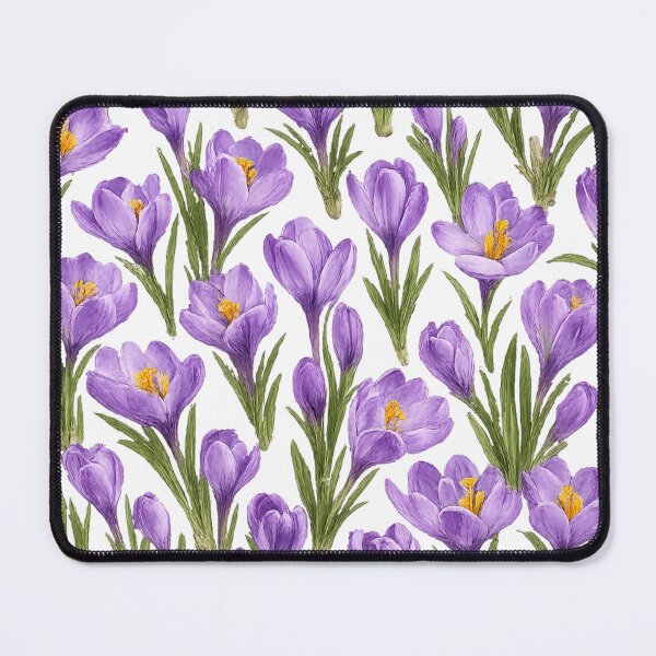 Item preview, Purple Crocus Flower Pattern – Spring Botanical Floral Design designed and sold by CreativeNest88.