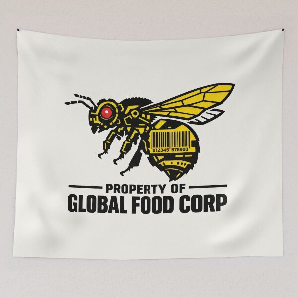 Item preview, Property of Global Food Corp Dystopian Satire designed and sold by SplashTastic.