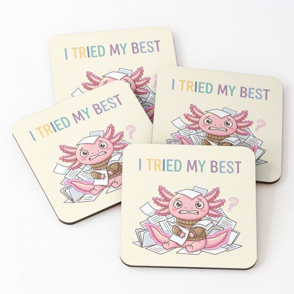 Item preview, Anxiety Axolotl Meme T-Shirt & Sticker – Cute Relatable Axolotl Humor designed and sold by ZyxDes.