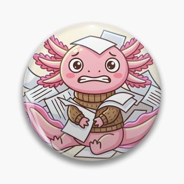 Item preview, Anxiety Axolotl Meme T-Shirt & Sticker – Cute Relatable Axolotl Humor designed and sold by ZyxDes.
